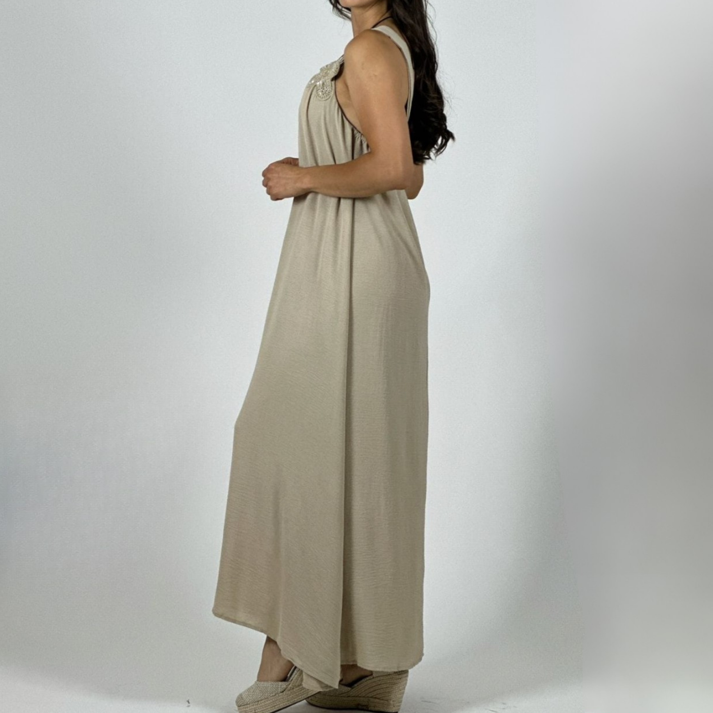 Maxi vestido de viscosa