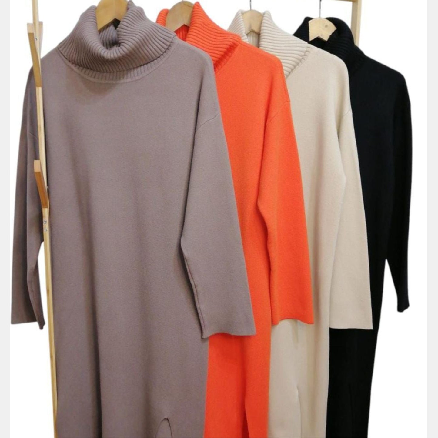 Vestido de lana con bolsilllos