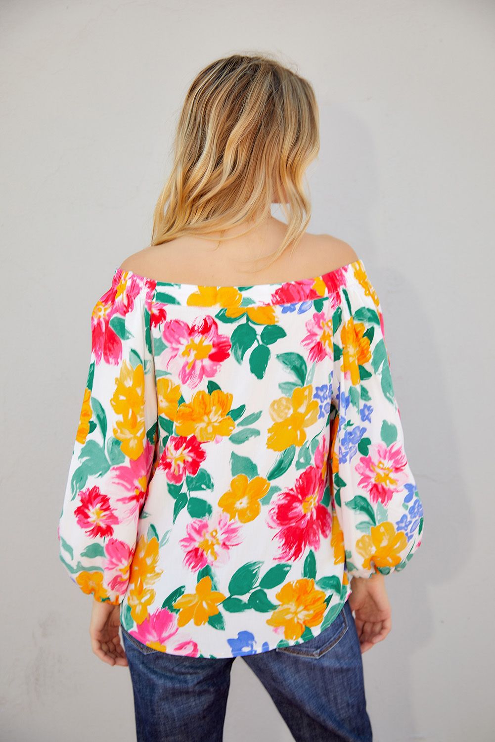 Blusa de viscosa estampada